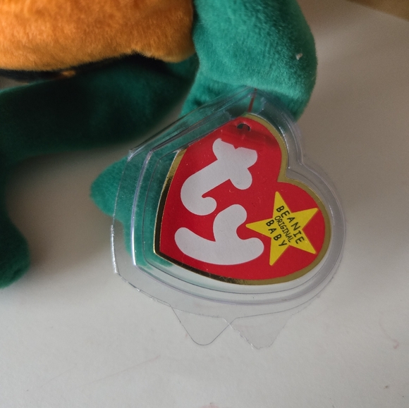 Ty 1998 pumpk'n the pumpkin beanie baby jack-o-lantern tag with cover orange 90s - Picture 5 of 16